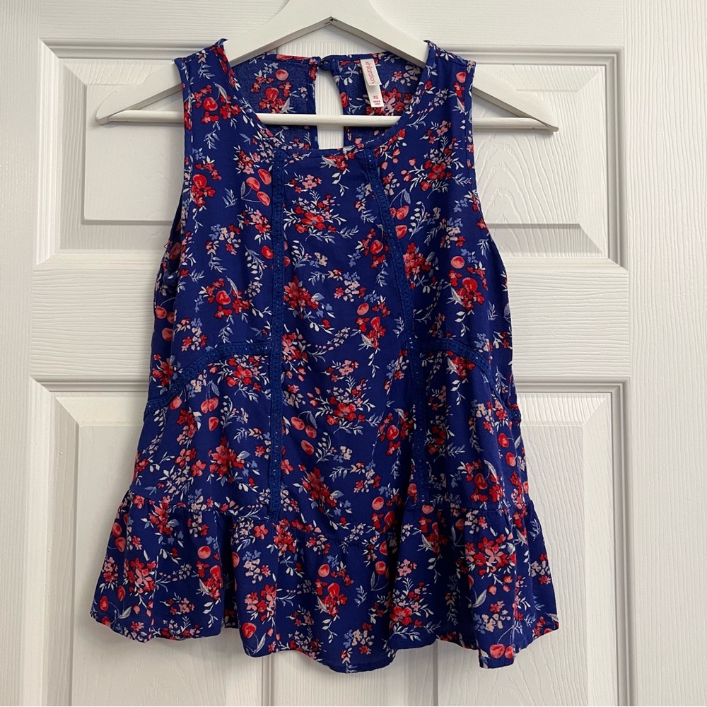 Peplum style floral tank